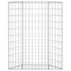 Gabbione Letto Rialzato Trapezio Acciaio Zincato 80x20x100 cm