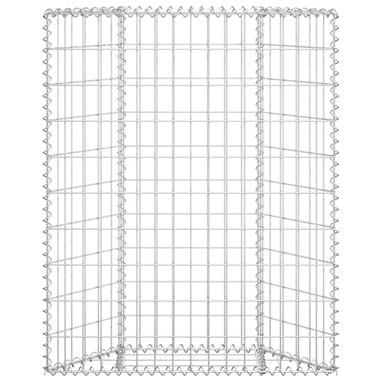 Gabbione Letto Rialzato Trapezio Acciaio Zincato 80x20x100 cm