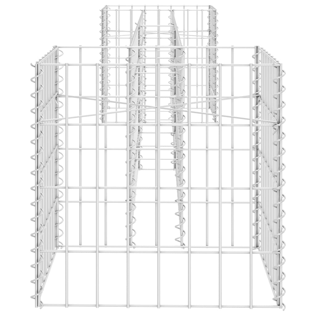 Gabbione Fioriera ad "H" in Filo di Acciaio 260x40x40 cm 145658