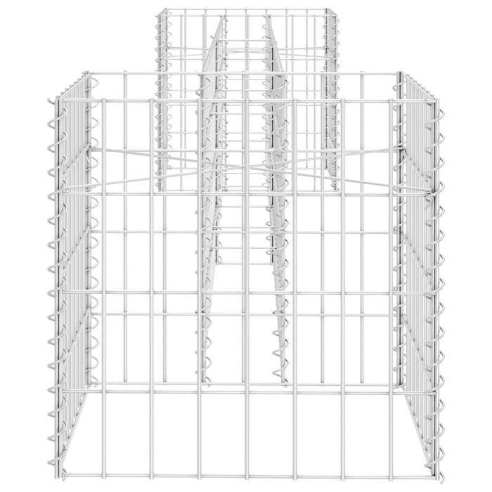 Gabbione Fioriera ad "H" in Filo di Acciaio 260x40x40 cm 145658