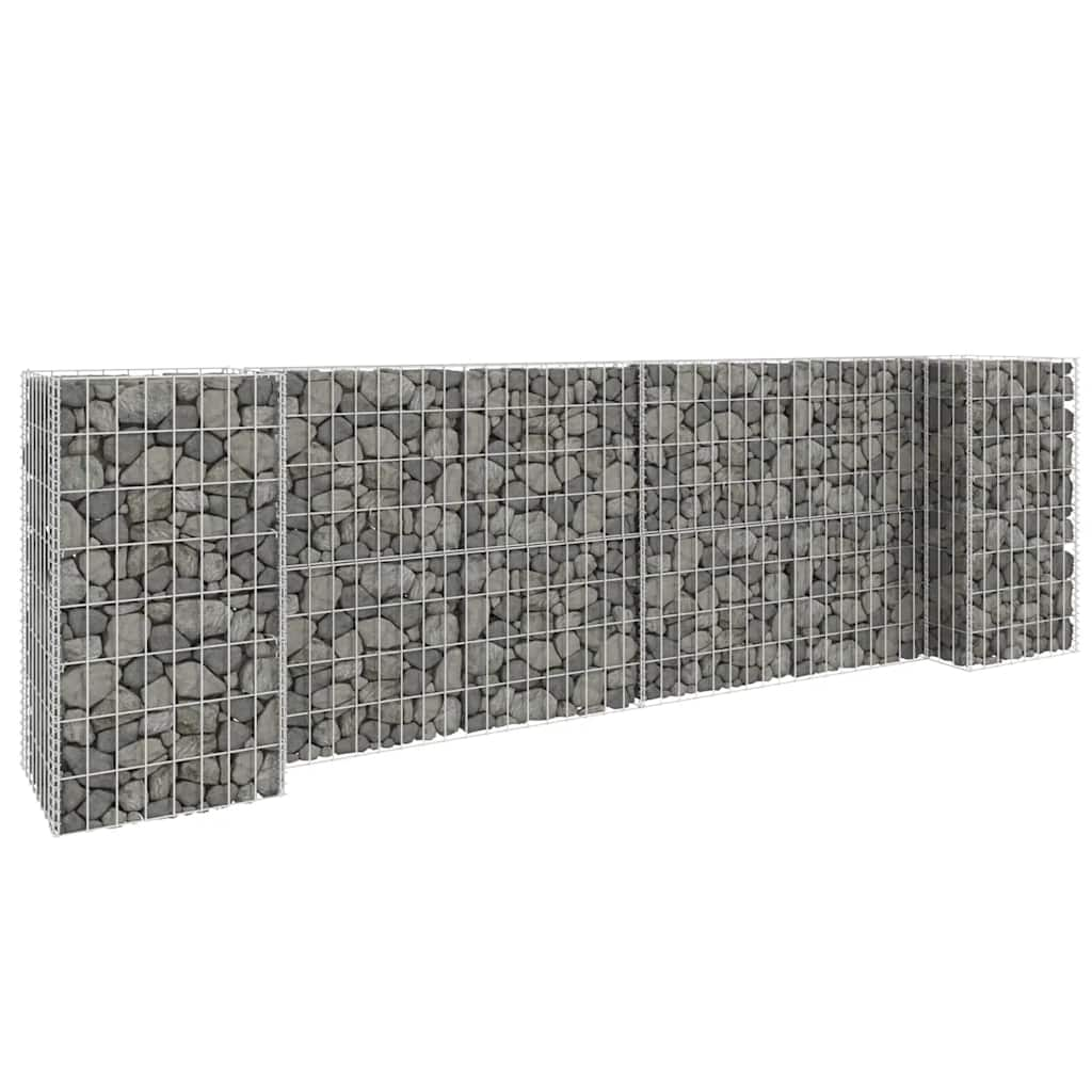 Gabbione Fioriera ad "H" in Filo di Acciaio 260x40x80 cm 145660