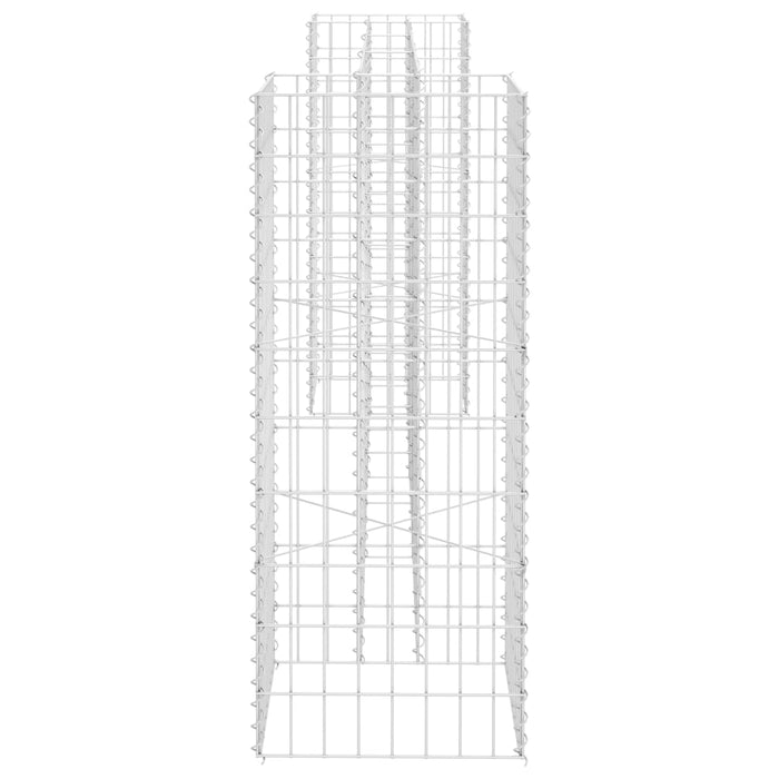 Gabbione Fioriera ad "H" in Filo di Acciaio 260x40x100 cm