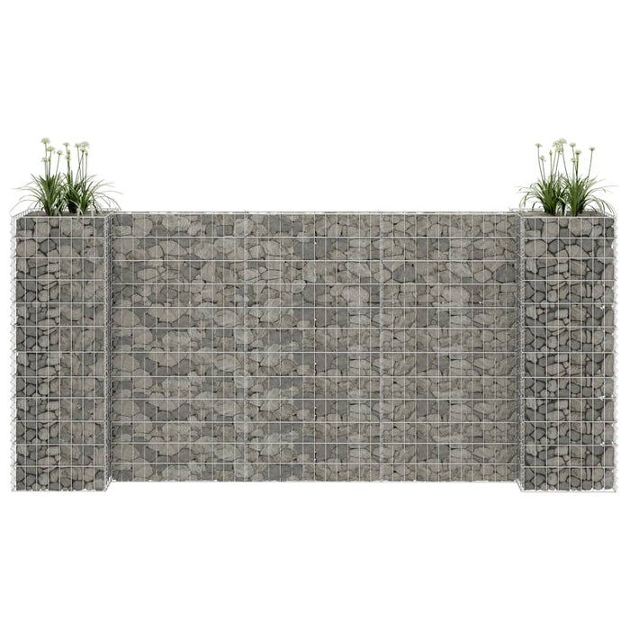 Gabbione Fioriera ad "H" in Filo di Acciaio 260x40x120 cm cod mxl 66947