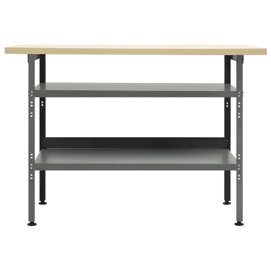 Banco da Lavoro Grigio 120x60x85 cm in Acciaio cod mxl 20269