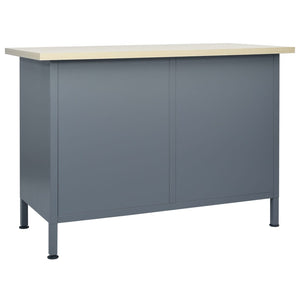 Banco da Lavoro Nero 120x60x85 cm in Acciaio cod mxl 14639