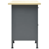 Banco da Lavoro Nero 160x60x85 cm in Acciaio cod mxl 53539