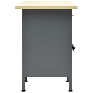 Banco da Lavoro Nero 160x60x85 cm in Acciaio cod mxl 52970