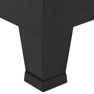 Armadio Industriale Nero 90x40x140 cm in Acciaio 145357