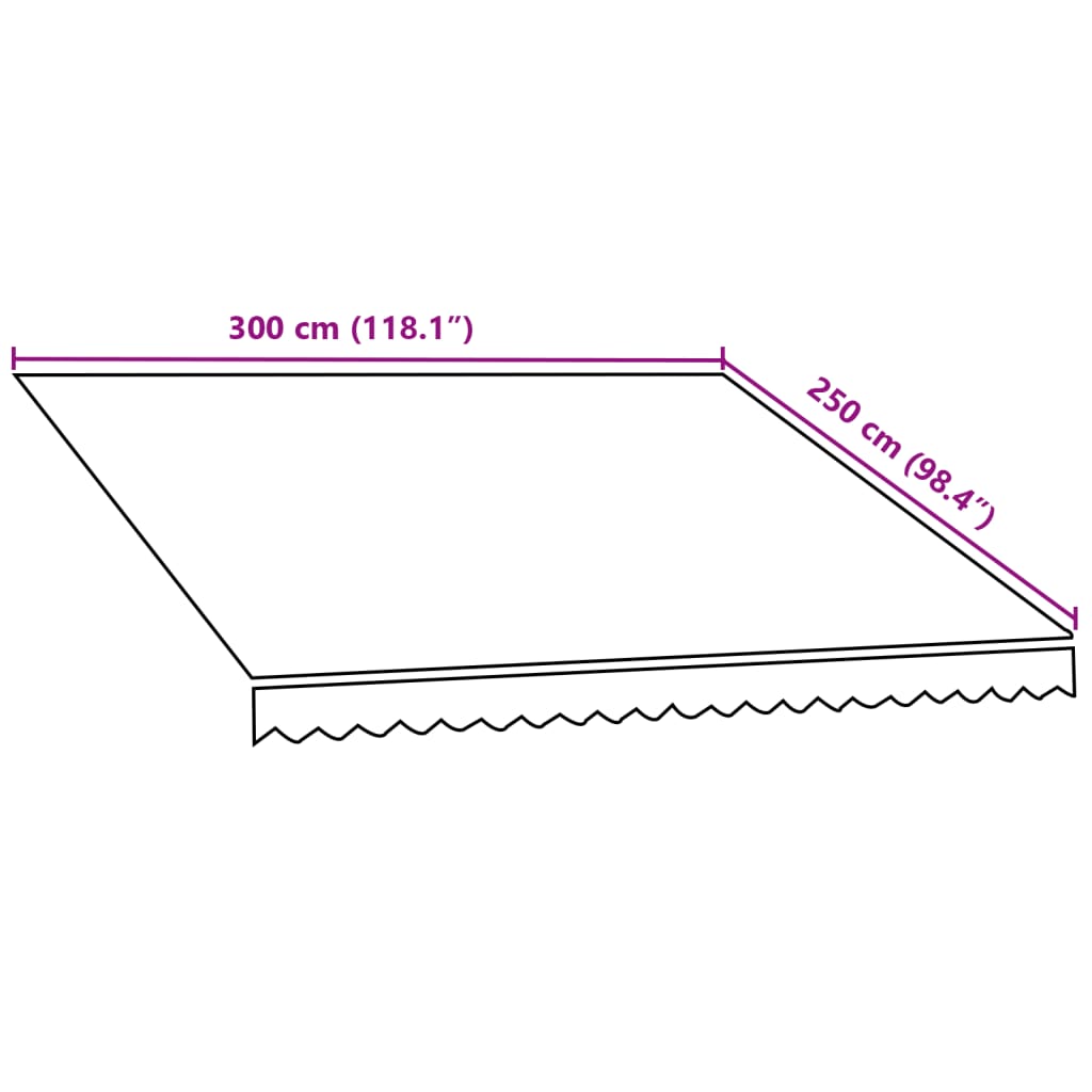 Tenda da Sole in Tela Arancione e Marrone 300x250 cm cod mxl 55383