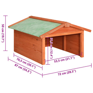 Casetta per Tosaerba Robotizzato 72x87x50 cm Massello di Abete cod mxl 77499