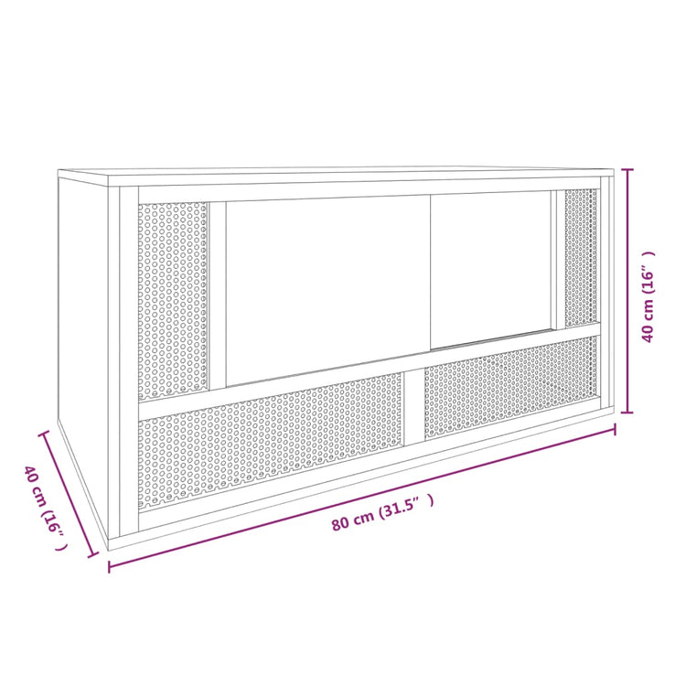 Terrario in Legno Multistrato 80x40x40 cm cod mxl 54293