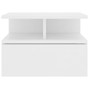 Comodino Pensile Bianco 40x31x27 cm in Legno Multistrato cod mxl 45050