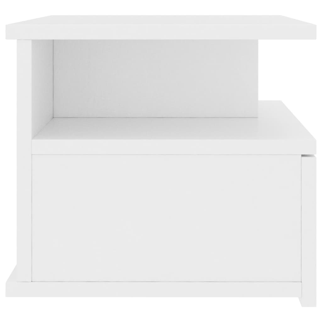 Comodino Pensile Bianco 40x31x27 cm in Legno Multistrato cod mxl 45050