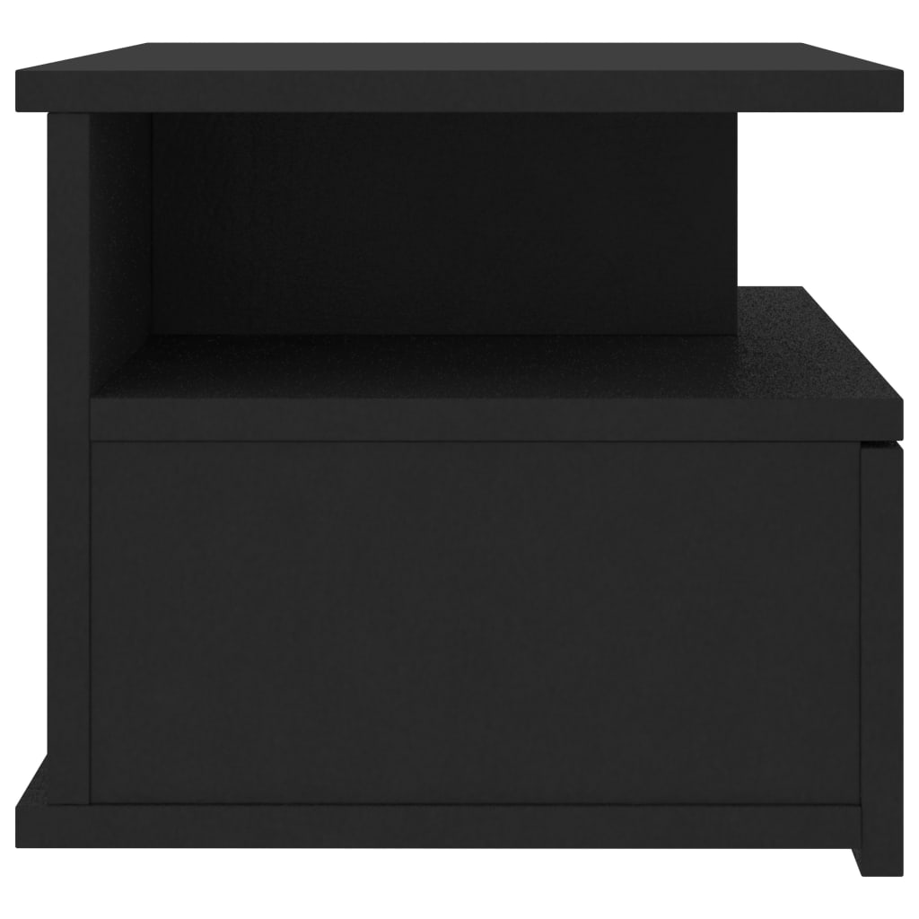 Comodini Pensili 2 pz Nero 40x31x27 cm in Truciolato cod mxl 54434