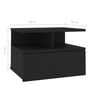 Comodini Pensili 2 pz Nero 40x31x27 cm in Truciolato cod mxl 54434