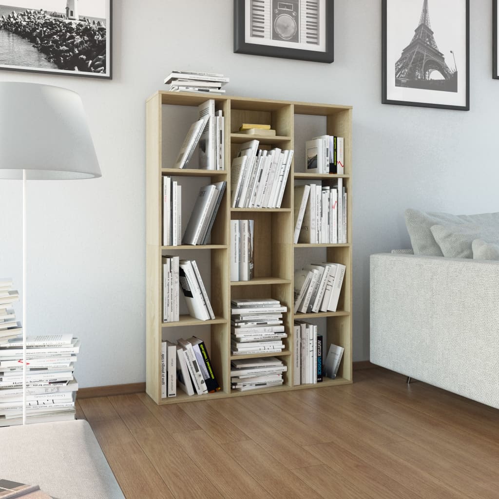 Libreria/Divisorio Rovere Sonoma 100x24x140cm Legno Multistratocod mxl 96799