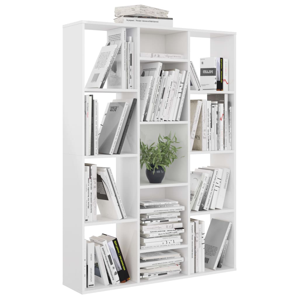 Libreria/Divisorio Bianco Lucido 100x24x140 cm in Truciolato 800447