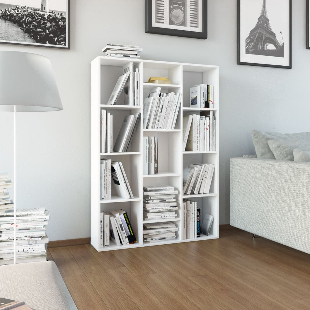 Libreria/Divisorio Bianco Lucido 100x24x140 cm in Truciolato cod mxl 60188