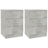 Comodini 2 pz Grigio Cemento 38x35x56 cm in Truciolato cod mxl 48256