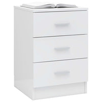 Comodini 2 pz Bianco Lucido 38x35x56 cm in Truciolato 800463