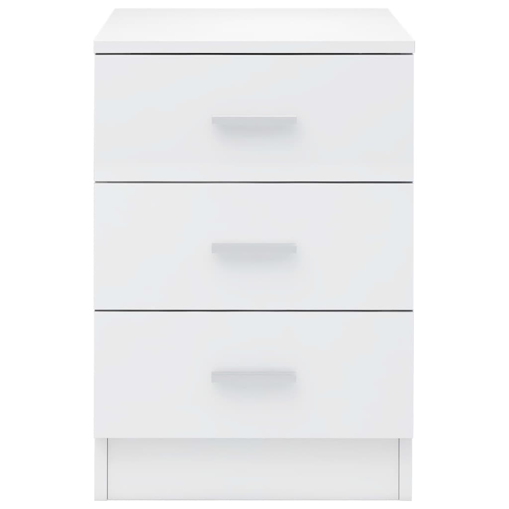 Comodini 2 pz Bianco Lucido 38x35x56 cm in Truciolato 800463