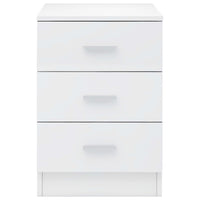 Comodini 2 pz Bianco Lucido 38x35x56 cm in Truciolato 800463