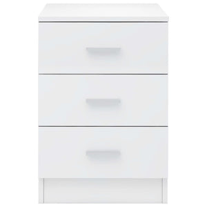 Comodini 2 pz Bianco Lucido 38x35x56 cm in Truciolato 800463