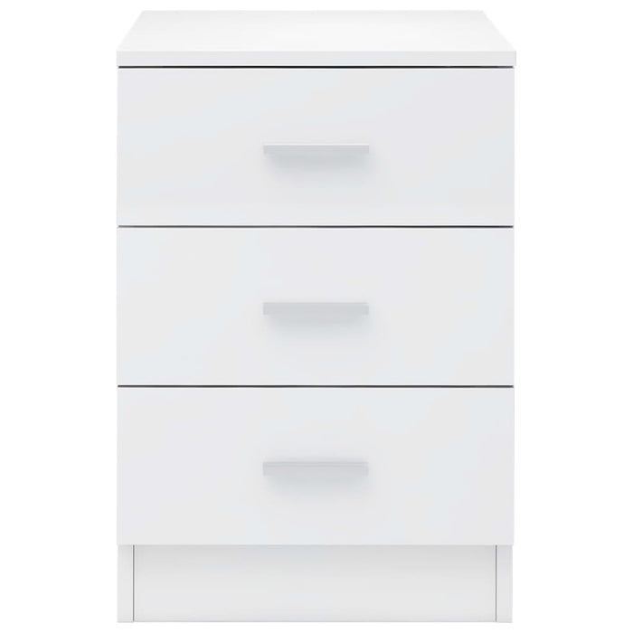 Comodini 2 pz Bianco Lucido 38x35x56 cm in Truciolato 800463