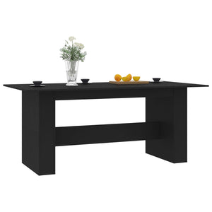 Tavolo da Pranzo Nero 180x90x76 cm in Legno Multistrato 800469