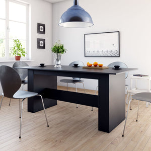 Tavolo da Pranzo Nero 180x90x76 cm in Legno Multistratocod mxl 126367