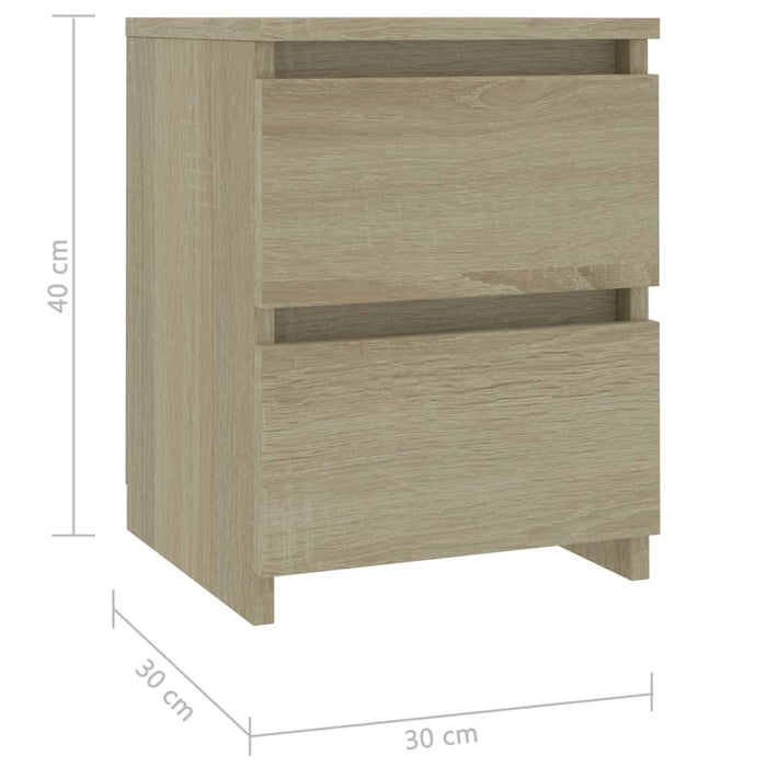 Comodini Rovere Sonoma 2 pz 30x30x40 cm in Truciolato cod mxl 48370