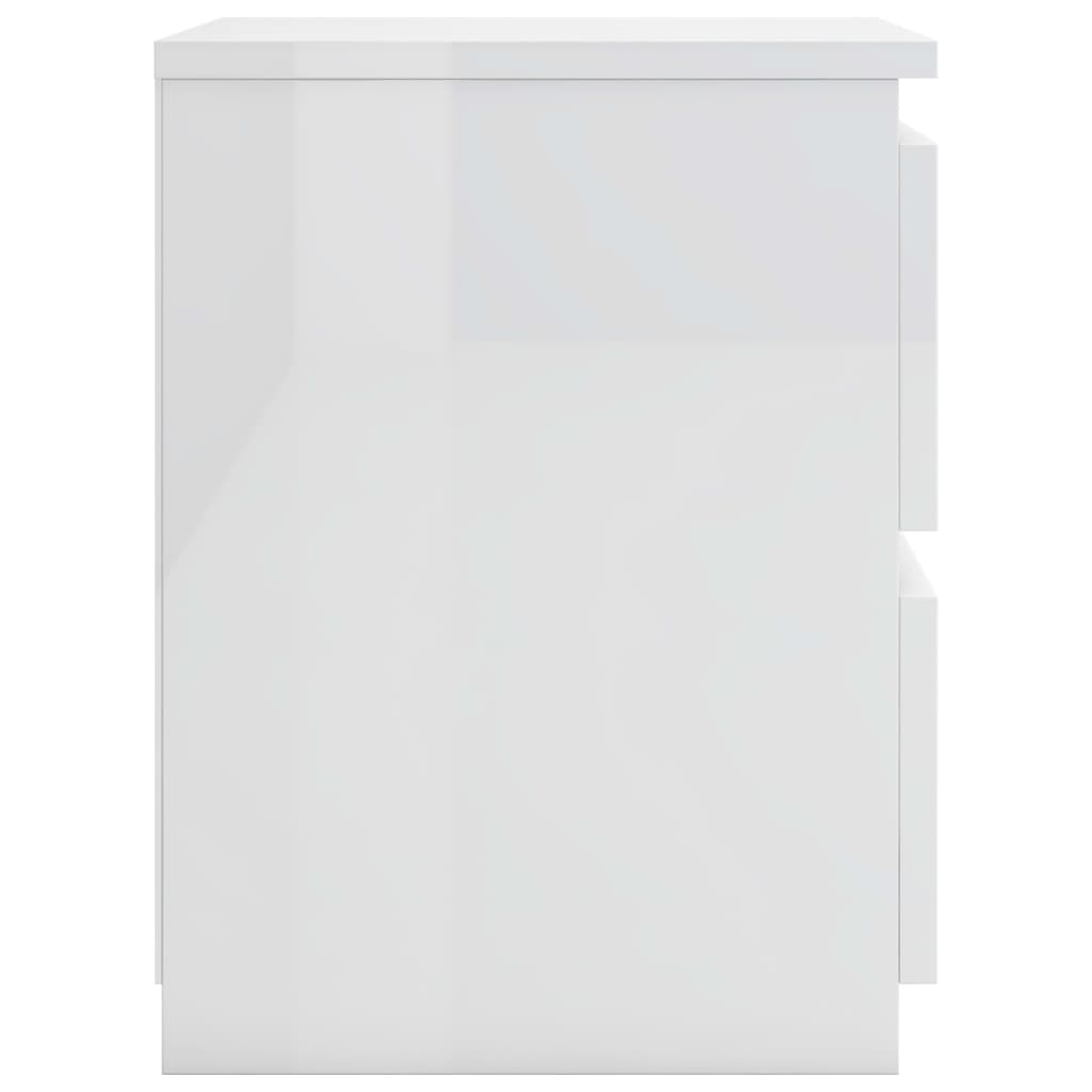 Comodino Bianco Lucido 30x30x40 cm in Truciolato cod mxl 54449