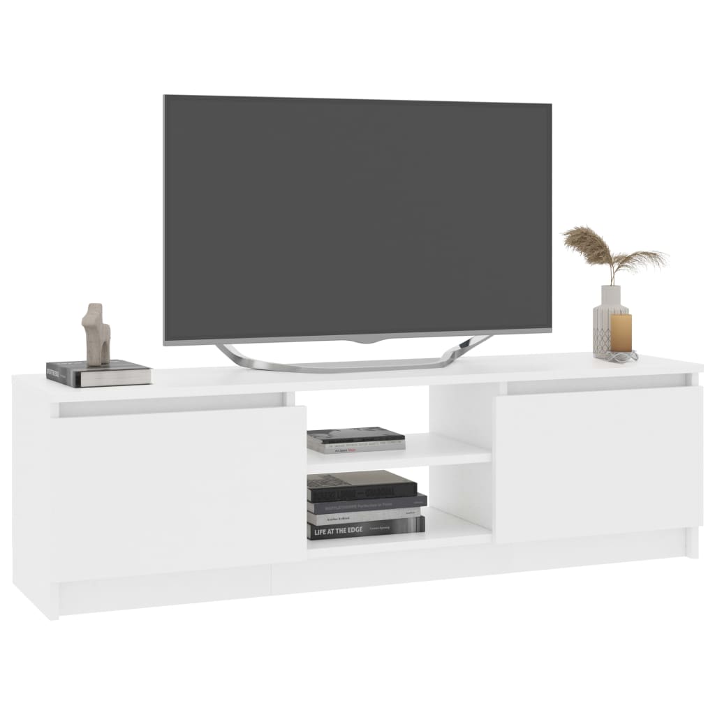 Mobile Porta TV Bianco 120x30x35,5 cm in Legno Multistrato 800567