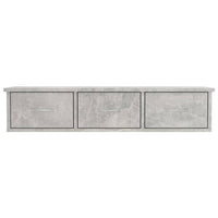 Scaffale Cassetti a Muro Grigio Cemento 88x26x18,5cm Truciolato cod mxl 33487