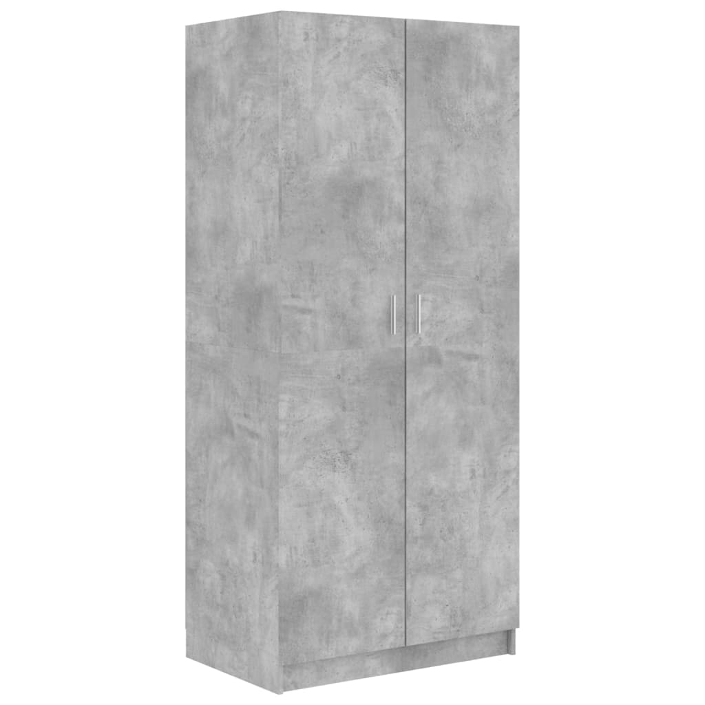 Armadio Grigio Cemento 80x52x180 cm in Truciolato 800625