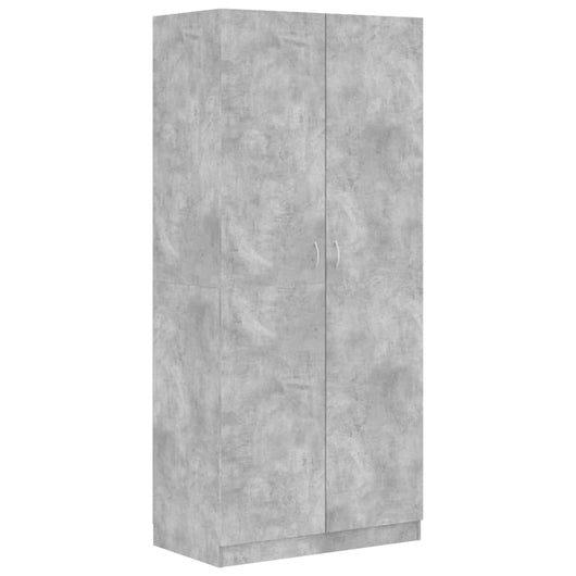 Armadio Grigio Cemento 90x52x200 cm in Truciolato cod mxl 75363