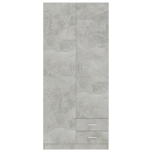 Armadio Grigio Cemento 80x52x180 cm in Legno Multistrato 800643