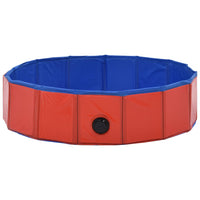 Piscina per Cani Pieghevole Rossa 80x20 cm in PVC 170822