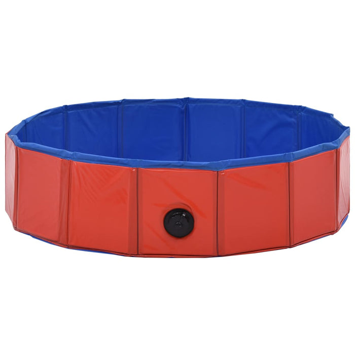 Piscina per Cani Pieghevole Rossa 80x20 cm in PVC 170822