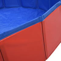 Piscina per Cani Pieghevole Rossa 80x20 cm in PVC 170822