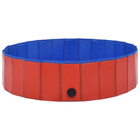 Piscina per Cani Pieghevole Rossa 120x30 cm in PVC