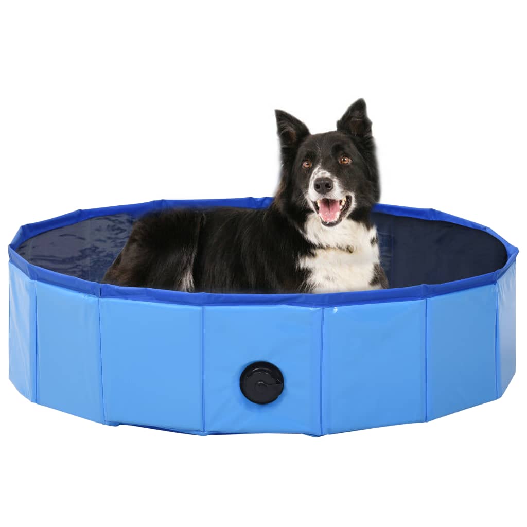 Piscina per Cani Pieghevole Blu 80x20 cm in PVC cod mxl 61180