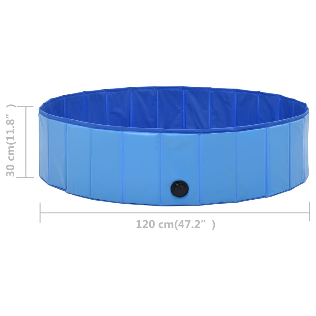 Piscina per Cani Pieghevole Blu 120x30 cm in PVC 170826