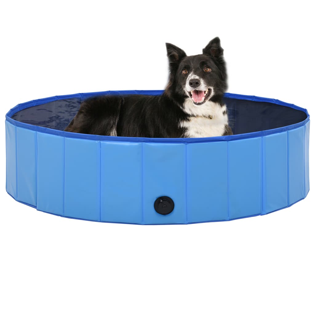 Piscina per Cani Pieghevole Blu 120x30 cm in PVC 170826