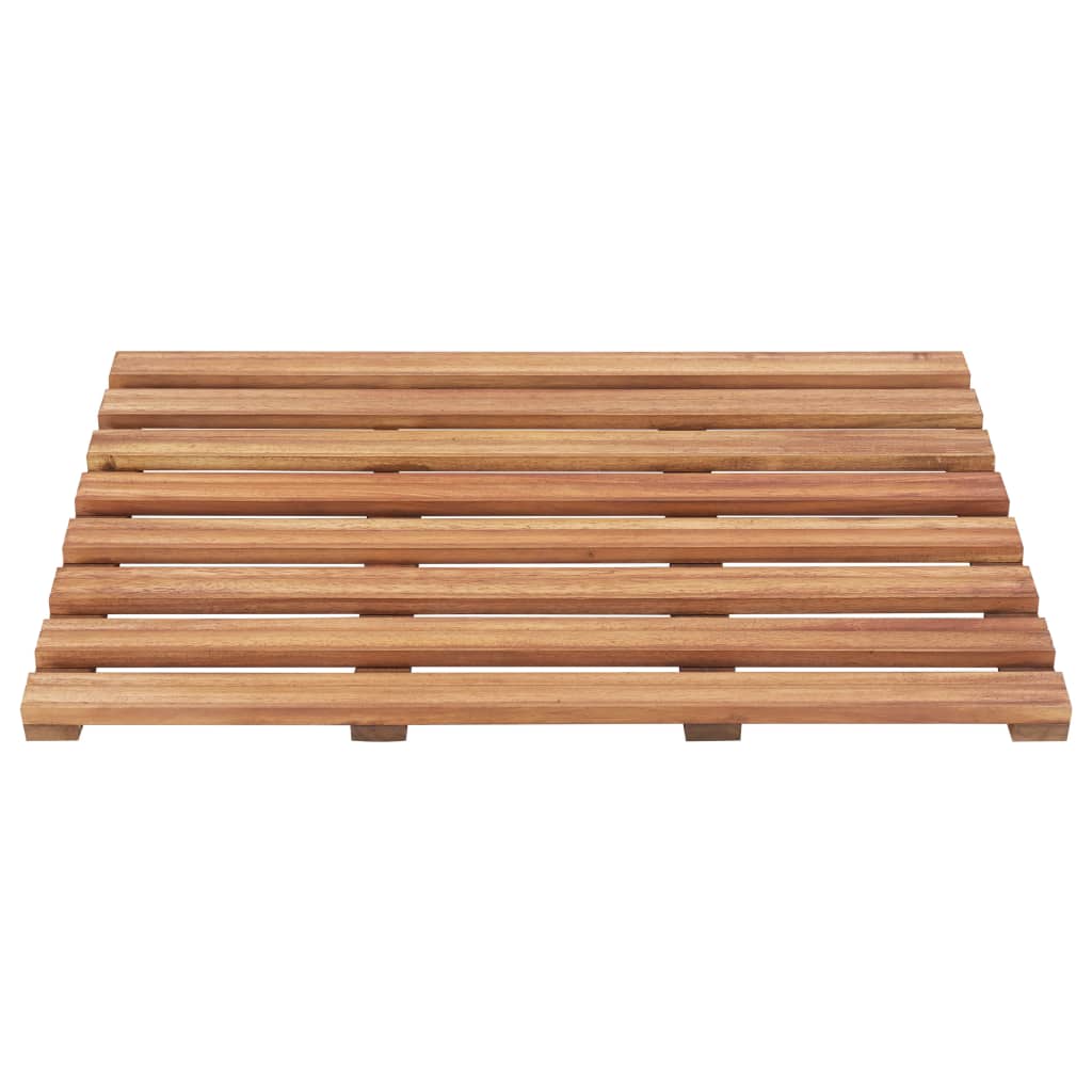 Pedane da Bagno 2 pz in Legno Massello d'Acacia 56x37 cm 46574