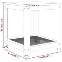 Tavolino Marrone Scuro e Nero 40x40x45 cm MDF e Ferro 286079