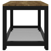 Tavolino Salotto Marrone Scuro e Nero 90x45x45cm in MDF e Ferro