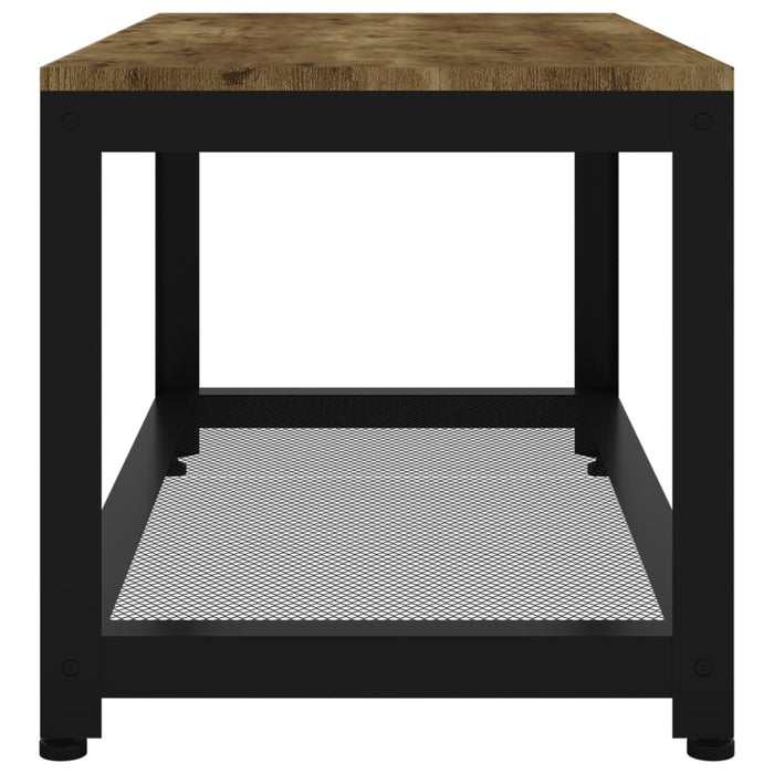 Tavolino Salotto Marrone Scuro e Nero 90x45x45cm in MDF e Ferro