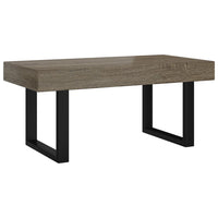 Tavolino da Salotto Grigio e Nero 90x45x40 cm in MDF e Ferro cod mxl 8720