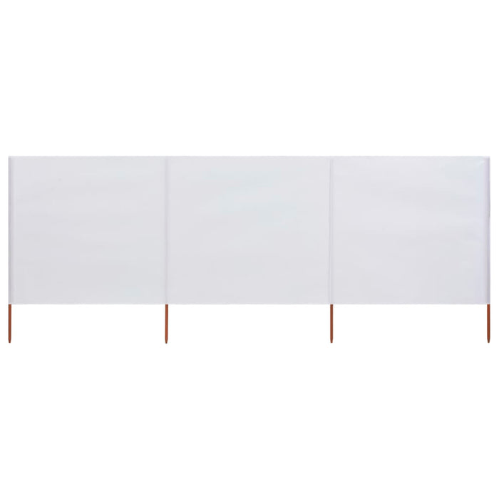 Paravento a 3 Pannelli in Tessuto 400x80 cm Bianco Sabbia cod mxl 18508